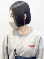 モリオフロムロンドン 松戸店(Morio from London)&nbsp;【松戸　石山】黒髪ストレート切りっぱなしボブ前髪無し