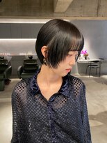 リール(rire)&nbsp;デザインカラーレイヤーカットウェットヘア夏オリーブベージュ