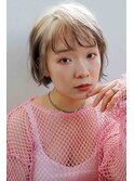 20代/30代/エンドカラー/裾カラー/ボブ/大人前髪/ダブルカラー