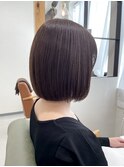 ハイカカオのやわらかダークブラウン切りっぱなしボブ コバヤシ
