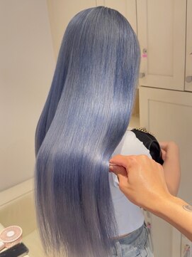 ベレーザ 渋谷(BELEZA) 15385ブリーチ＆ダブルカラーネイビーブルーカラーレイヤー