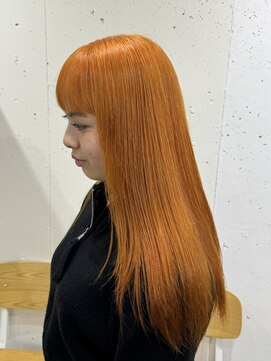 アジールヘア 北千住駅西口店(agir hair) ダブルカラー ペールオレンジカラー