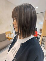 カムバイネオリーブ 溝の口店(Cam by neolive)&nbsp;☆ミルクティーベージュハイライト・きりっぱなしボブ☆