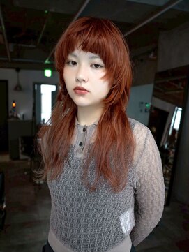 ギークス(GEEKS) 【GEEKS渋谷】ミディアムレイヤー/ウルフ/20代30代/ワンブリーチ