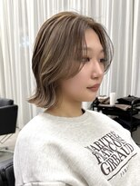 ノード(NODE) 栄ブラウン垢抜け外ハネシルエットボブヘア