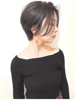 ランプ ヘアー(lamp hair)&nbsp;【lamp池袋オザキ】前髪長めハンサムショート/ダークグレー