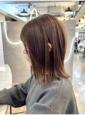 明るめブラウンカラーでつくる春夏艶ストレート