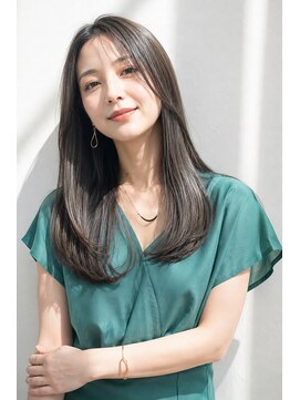 アッシュ 学芸大学店(Ash) ロング/大人女性/シアーグレージュ/髪質改善カラー/脱白髪染め