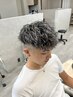 【新規】メンズカット+メンズパーマ+カラー¥16000