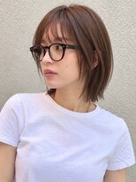 トリッカ シブヤ(TRICCA SHIBUYA)&nbsp;レイヤーボブ/顔まわりレイヤー/アッシュブラウン/透明感カラー