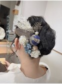 【天女目】夜会巻き風ふんわりヘアセット