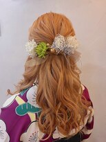 ヘアセットサロン アッシュ 神戸三宮(Ash) 卒業式ハーフアップアレンジ