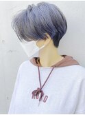 【松戸 ムラマツ】大人ショートボブダブルカラーブルー