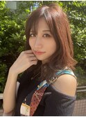 20代30代40代大人可愛い くすみカラー ミディアムレイヤー