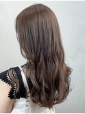 オリーブベージュ_グレージュカラーボブウルフ_ba403841