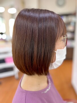 アークスヘアー 透明感♪髪質改善カラー内巻きショートボブ小顔艶感