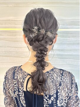 エルバイラビス 大宮(elu by lovis) 《ゆい》編みおろし/結婚式ヘア/ヘアセット/フルバング