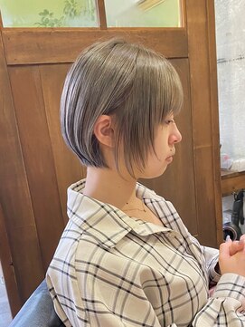 トト 船橋店(toto.) 黒髪/グレーベージュ/レイヤーロング/前髪パーマ[西船橋/津田沼]