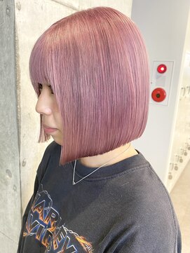 サンクプロジェクト(cinq PROJECT) ハイトーンミルクティーピンクベージュダブルカラー韓国レイヤー