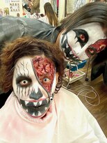 ヘアセットアップス(UP's)&nbsp;リアルで怖いハロウィンメイク『ジッパー男』※追加料金あり