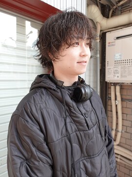 シイ(SIE) メンズウルフ×カーリーパーマ