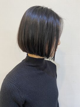 モリオ フロム ロンドン 成増店 【morio成増/一戸】前髪ナシ黒髪ナチュラルボブ