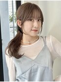 レイヤーカット×色素薄めカラーでふわっと柔らかい質感ヘア