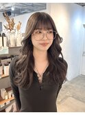 【SHE.】レイヤーカット/韓国風/くびれ巻き/シアブラウン