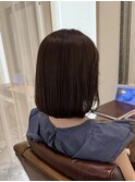 透明感オリーブベージュ×韓国風小顔ボブ