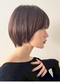 表参道髪質改善カラーウルフショートカットベージュアッシュ40代