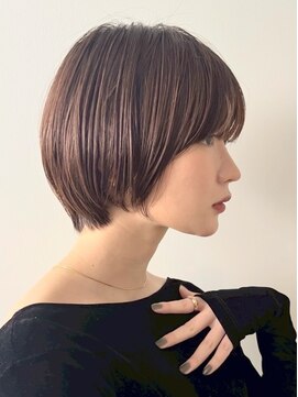 ソワネ 表参道(soigne) 表参道髪質改善カラーウルフショートカットベージュアッシュ40代