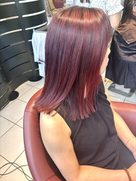 ソトエアンドマーブ 久喜店(SOTOE&marbb) 白髪ぼかし/白髪デザインカラー/ピンクバイオレット