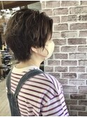 マッシュショート×デザインパーマ