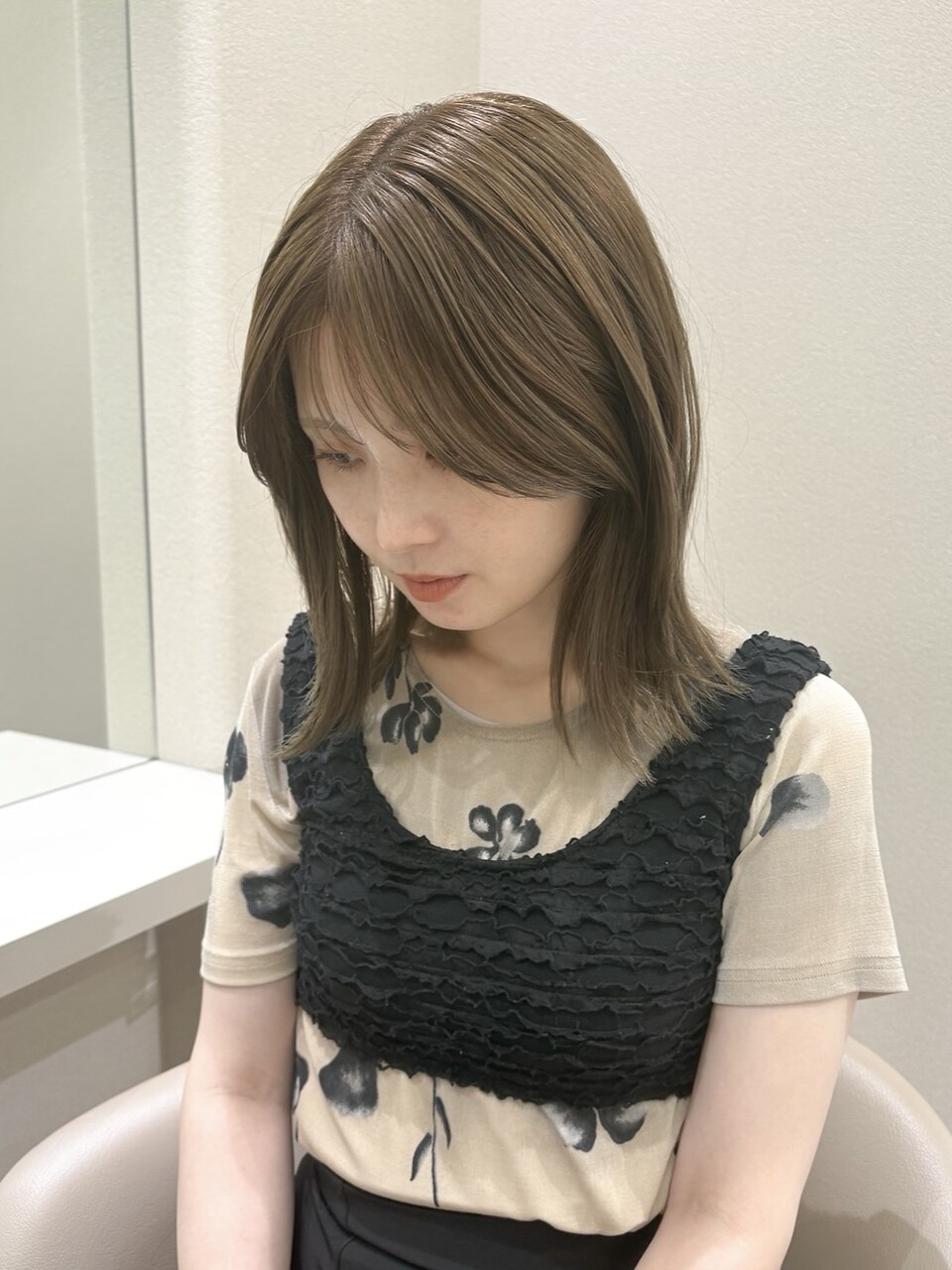 大人可愛いピンクベージュ/表参道/原宿/女性美容師