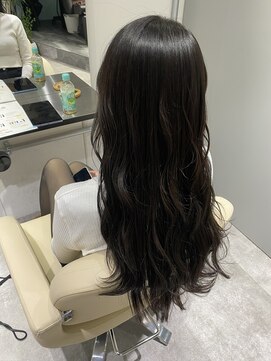 ブリーチなしアッシュベージュ　レイヤー　心斎橋