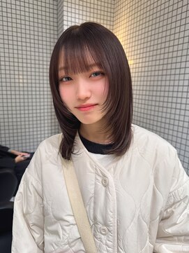 エン 栄店(enne) ココアベージュ/クラゲヘアー/ボブレイヤー/小顔/黒髪/栄