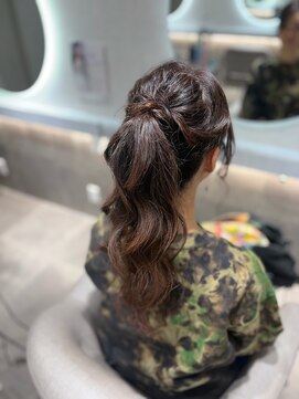 ヘア サロン クラン 東心斎橋店(hair salon clan) 高めポニーテール