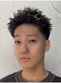 スパイキーベリーショート/ツイストピンパーマ/メンズショート