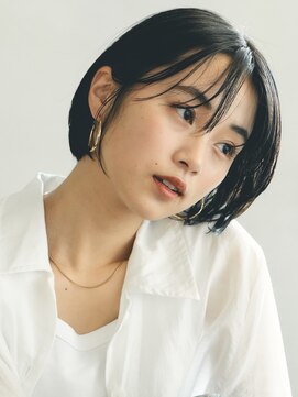 ソワネ 表参道(soigne) 表参道白髪ぼかしウルフショートボブベージュアッシュグレージュ