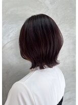 ルームスヘアー(Rooms Hair)&nbsp;レイヤーボブ　ラベンダーブラウン