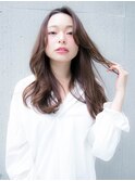 センターパート大人レイヤー