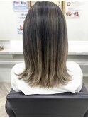 大人耳掛け☆無造作×切りっぱなしミディ