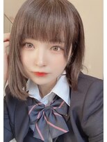 リアイス(Re:ICE)&nbsp;ミニウルフ/くすみブルー/流れるレイヤー/インナーハイライト