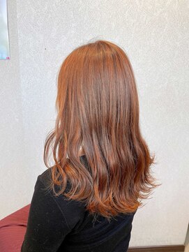 ノイ(neu) 大人かわいい冬の暖かオレンジブラウン【静岡/髪質改善】