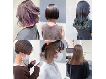 デザイナーHIROMIによるヘアスタイル。