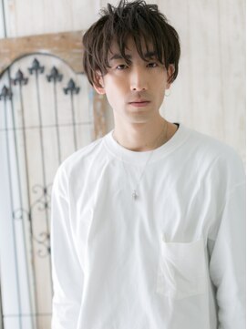 モッズヘア メン 上尾東口店(mod's hair men) ≪mod's men≫透けバングで優し気◎束感ショートウェットヘアP