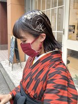 テトラ バイ ネオリーブ 横浜西口店(tetra by neolive)&nbsp;卒業式ヘア 金箔ボブタイトアレンジ