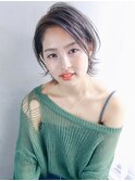 エアリーボブ 切りっぱなし 大人ボブ 博多ショート 福岡美容室