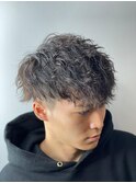 20代30代ツーブロックマッシュツイストスパイラルパーマ