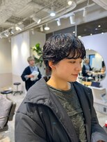 レイヤーカット/ウェットへア/オリーブベージュ/表参道